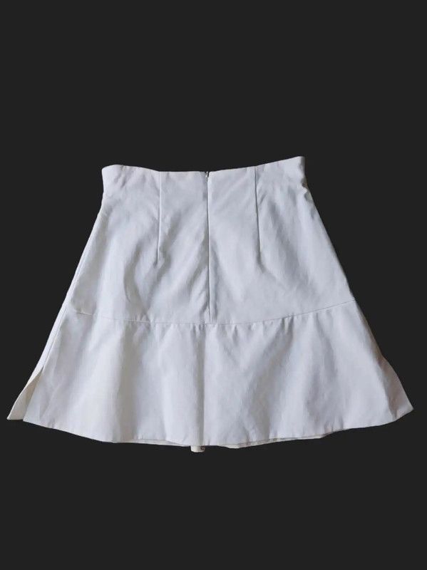 Dior Dior White Cotton Summer Mini Skirt 0089 Size 23" - 2 Thumbnail