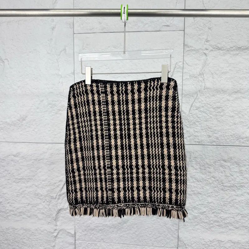 Dior Dior Brown Cotton Women's Skirt 0089 Size 28" / US 6 / IT 42 - 2 Thumbnail