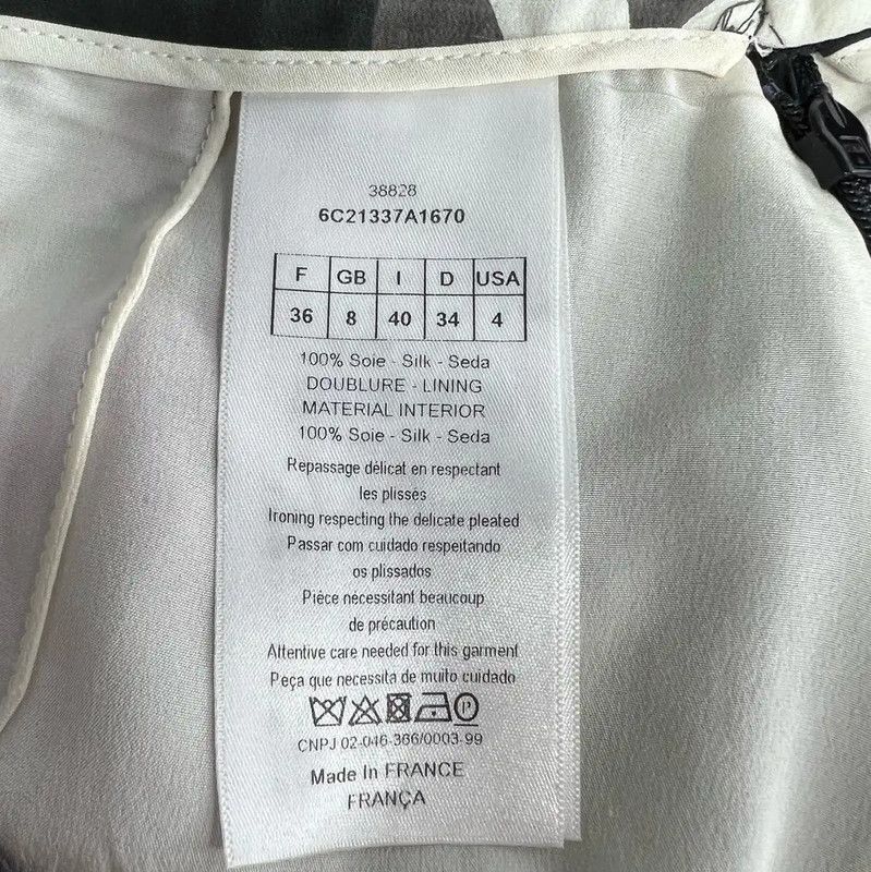 Dior Dior Color Block Pleated Women's Skirt 0089 Size 28" / US 6 / IT 42 - 4 Thumbnail