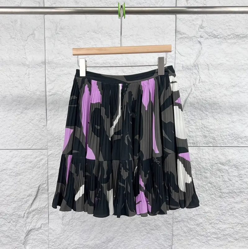 Dior Dior Color Block Pleated Women's Skirt 0089 Size 28" / US 6 / IT 42 - 2 Thumbnail