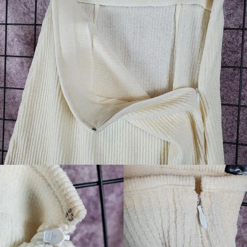 Dior Dior Cream Wool Blend A-Line Skirt 0089 Size 28" / US 6 / IT 42 - 3 Thumbnail
