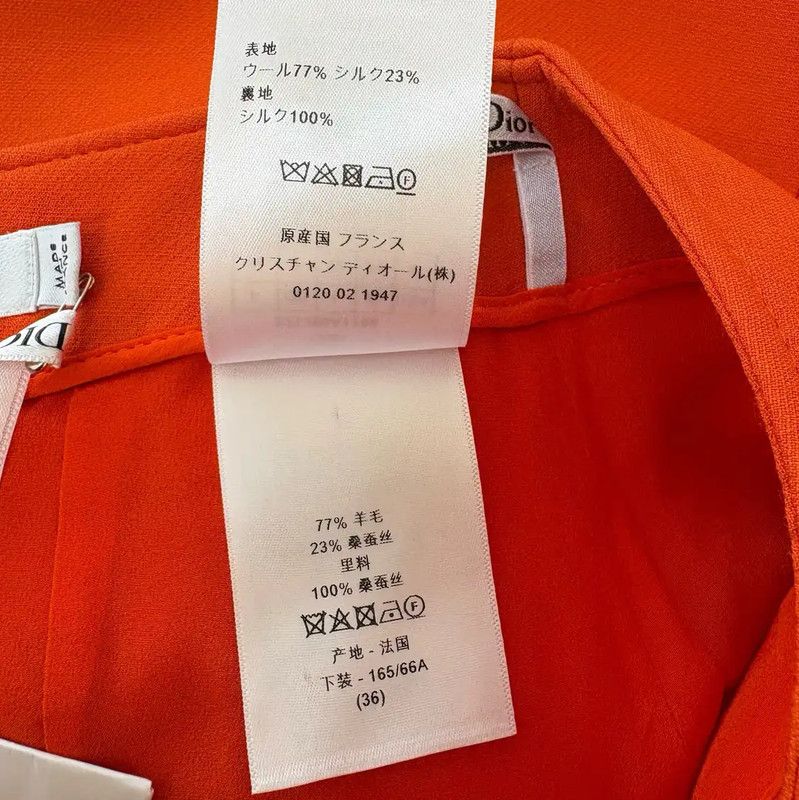 Dior Dior Orange Wool A-Line Skirt for Summer 0089 Size 23" - 9 Thumbnail