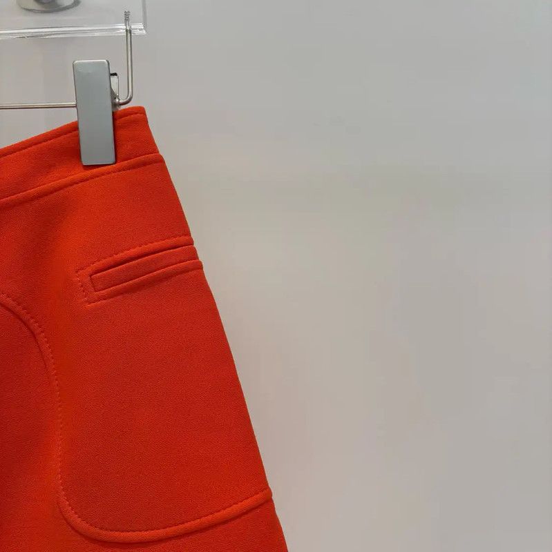 Dior Dior Orange Wool A-Line Skirt for Summer 0089 Size 23" - 4 Thumbnail