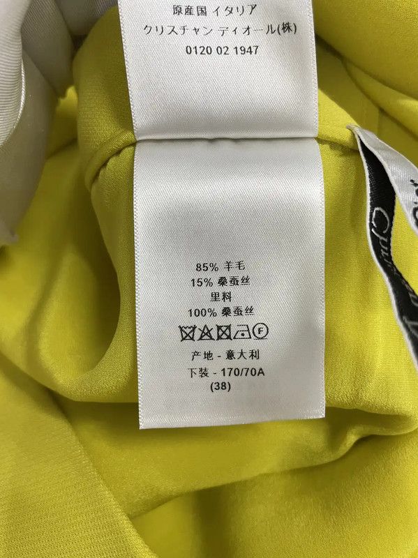 Dior Dior Yellow Wool A-Line Mini Skirt 0089 Size 26" / US 2 / IT 38 - 6 Thumbnail