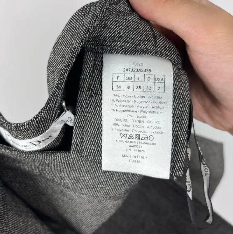 Dior Dior Grey Cotton Women's Skirt 0089 Size 22" - 4 Thumbnail
