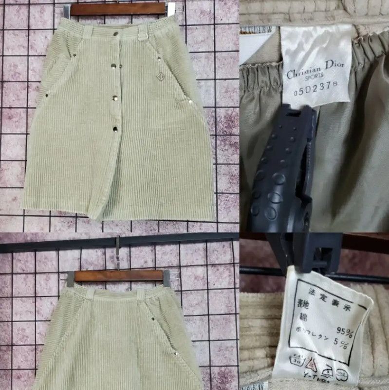 Dior Dior Gray Cotton Embroidered Skirt 0089 Size 28" / US 6 / IT 42 - 2 Thumbnail