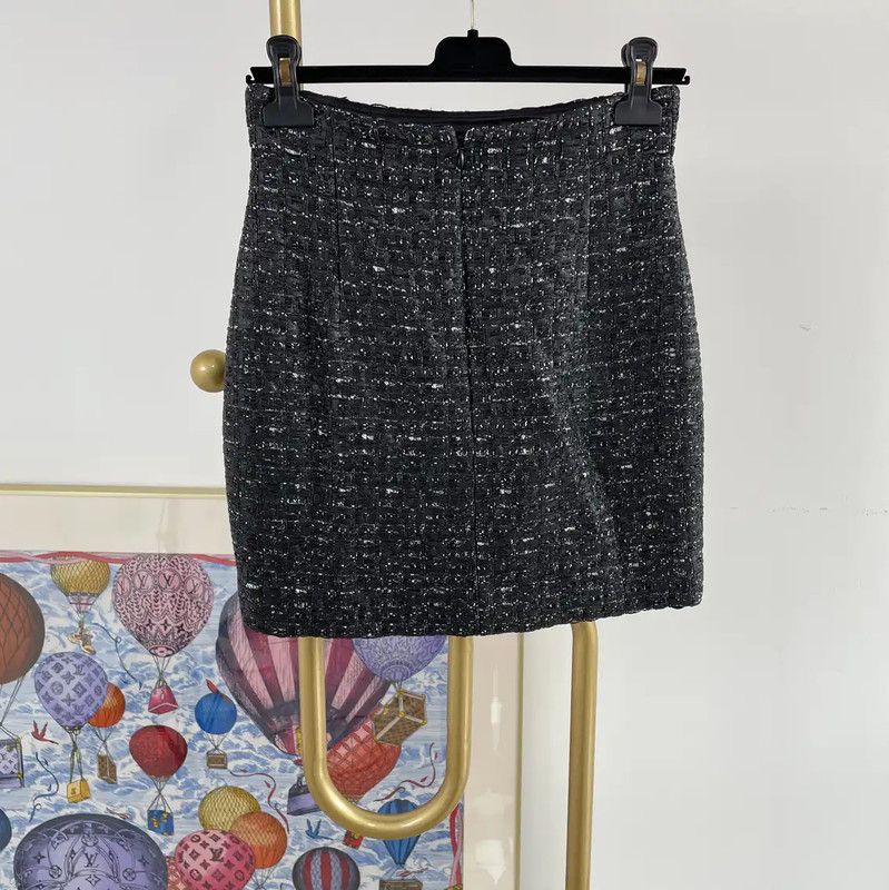 Dior Dior Summer Black Polyester Mini Skirt 0089 Size 23" - 2 Thumbnail