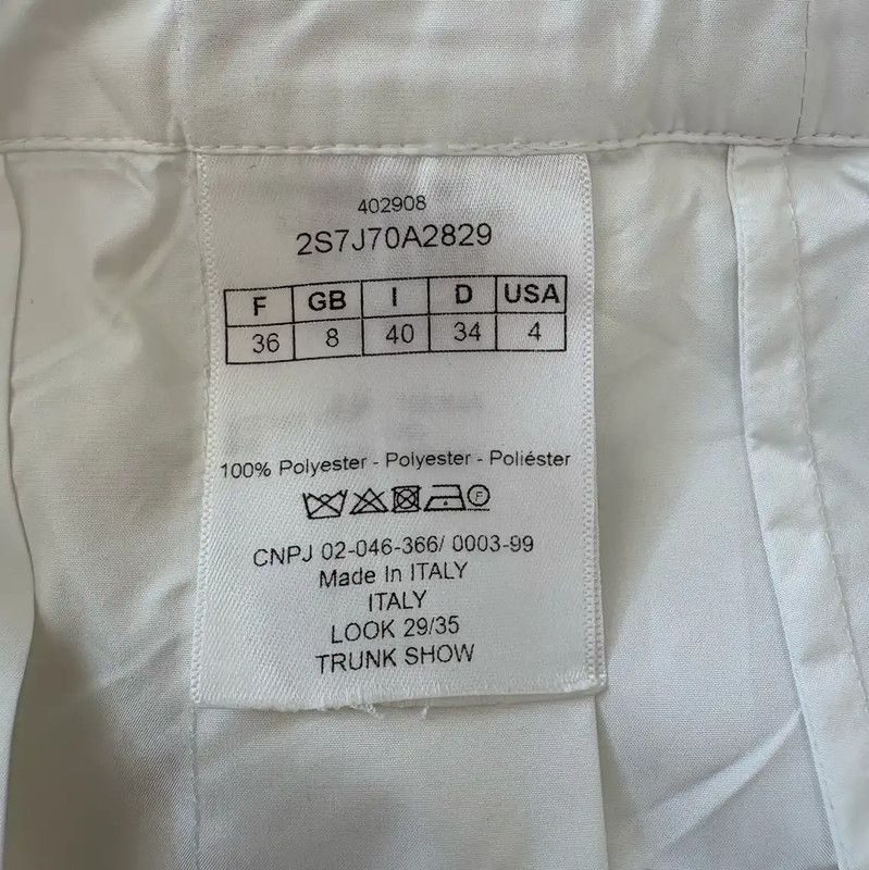 Dior Dior Pleated White Mini Skirt Summer Collection 0089 Size 22" - 8 Thumbnail