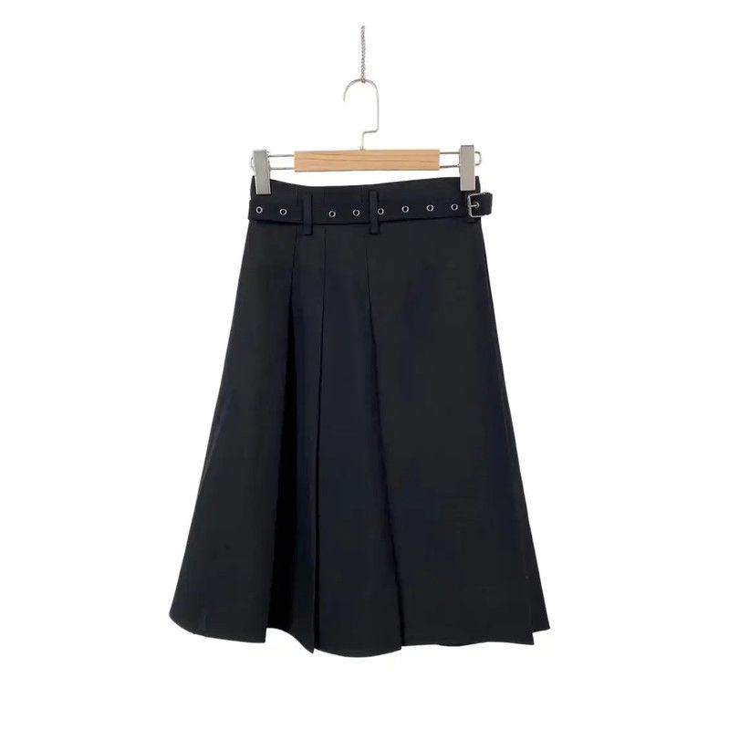 Dior Dior Black Women's Pleated Midi Skirt 0089 Size 26" / US 2 / IT 38 - 2 Thumbnail