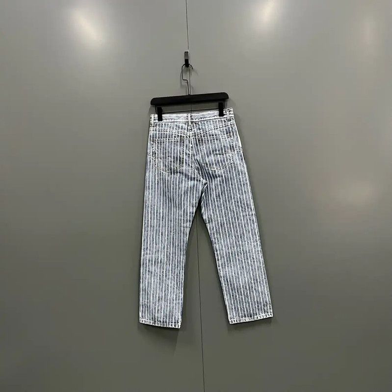 Dior Dior Summer Blue Cotton Striped Casual Pants 0089 Size 28" / US 6 / IT 42 - 2 Thumbnail