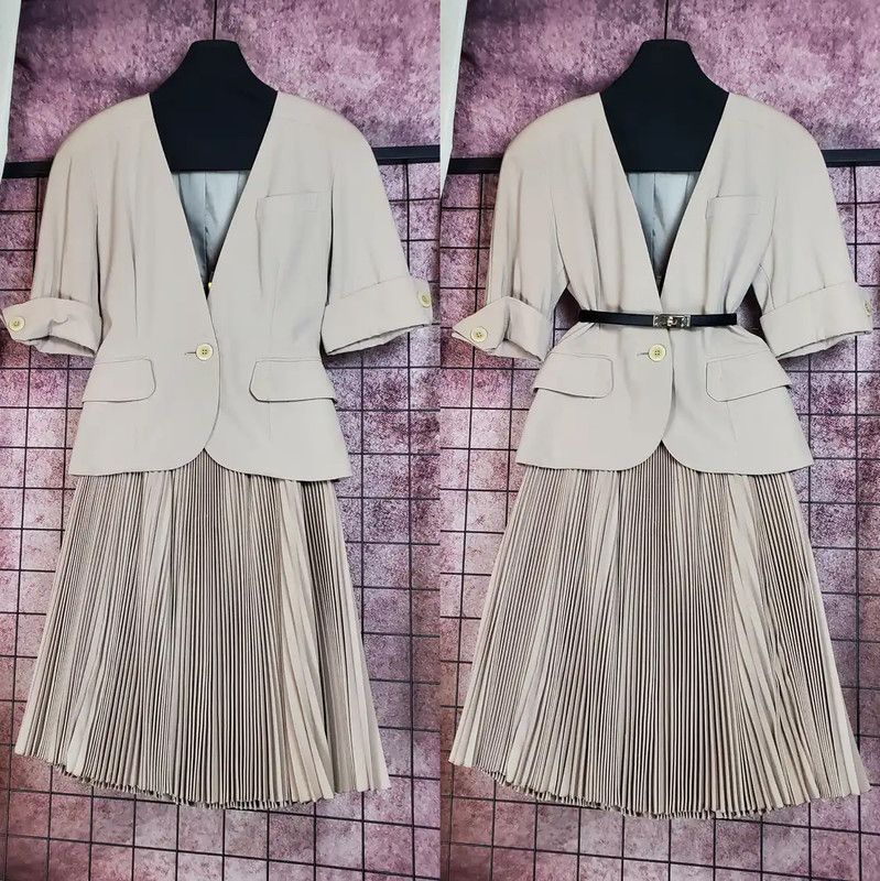 Dior Dior Beige Wool Blend Short Sleeve Cardigan 0089 Size M / US 6-8 / IT 42-44 - 2 Thumbnail