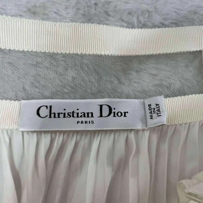 Dior Dior White Cotton Midi Skirt for Summer 0089 Size 28" / US 6 / IT 42 - 3 Thumbnail