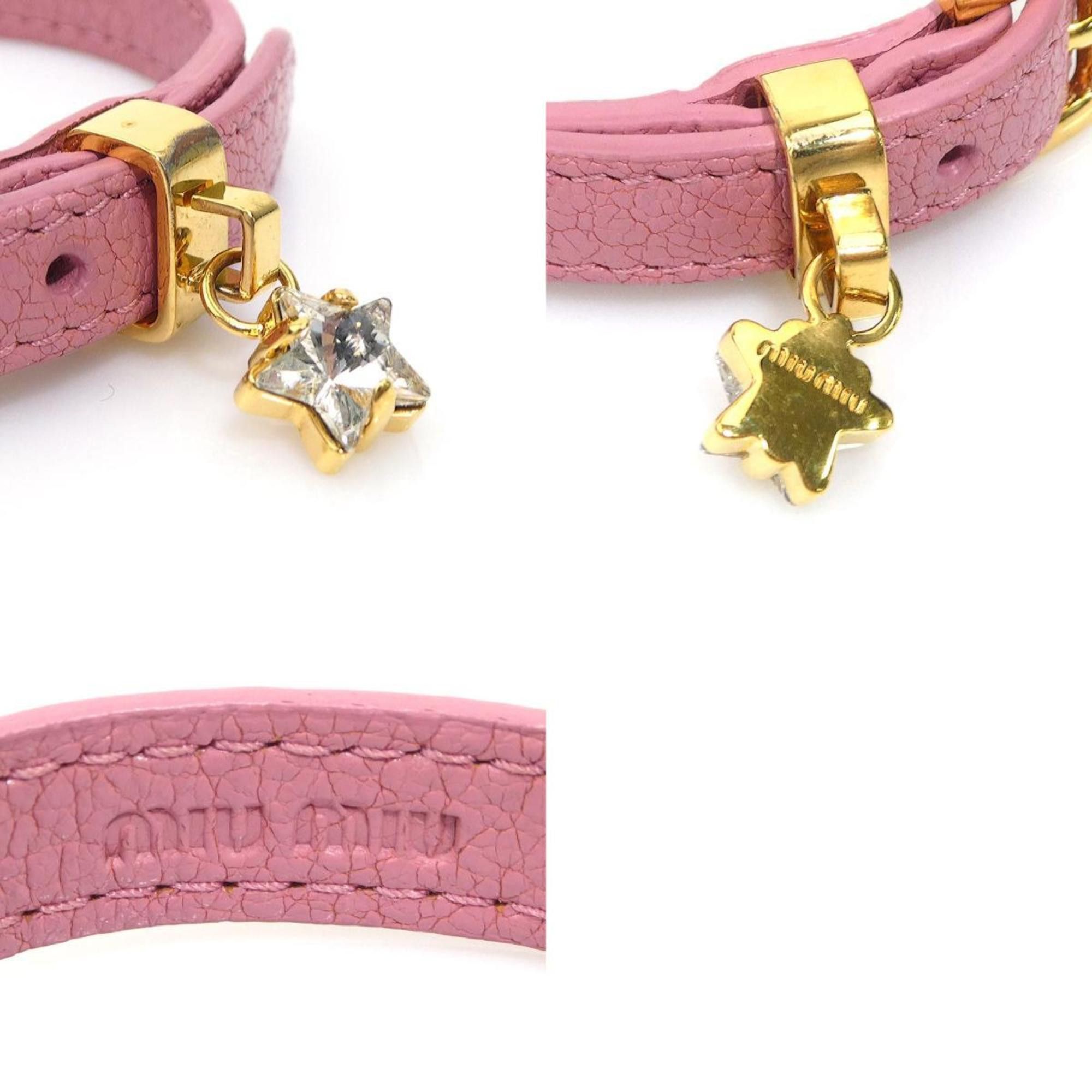 Miu Miu Miu MIUMIU Bracelet Leather Pink Women's 56448k Size ONE SIZE - 5 Thumbnail