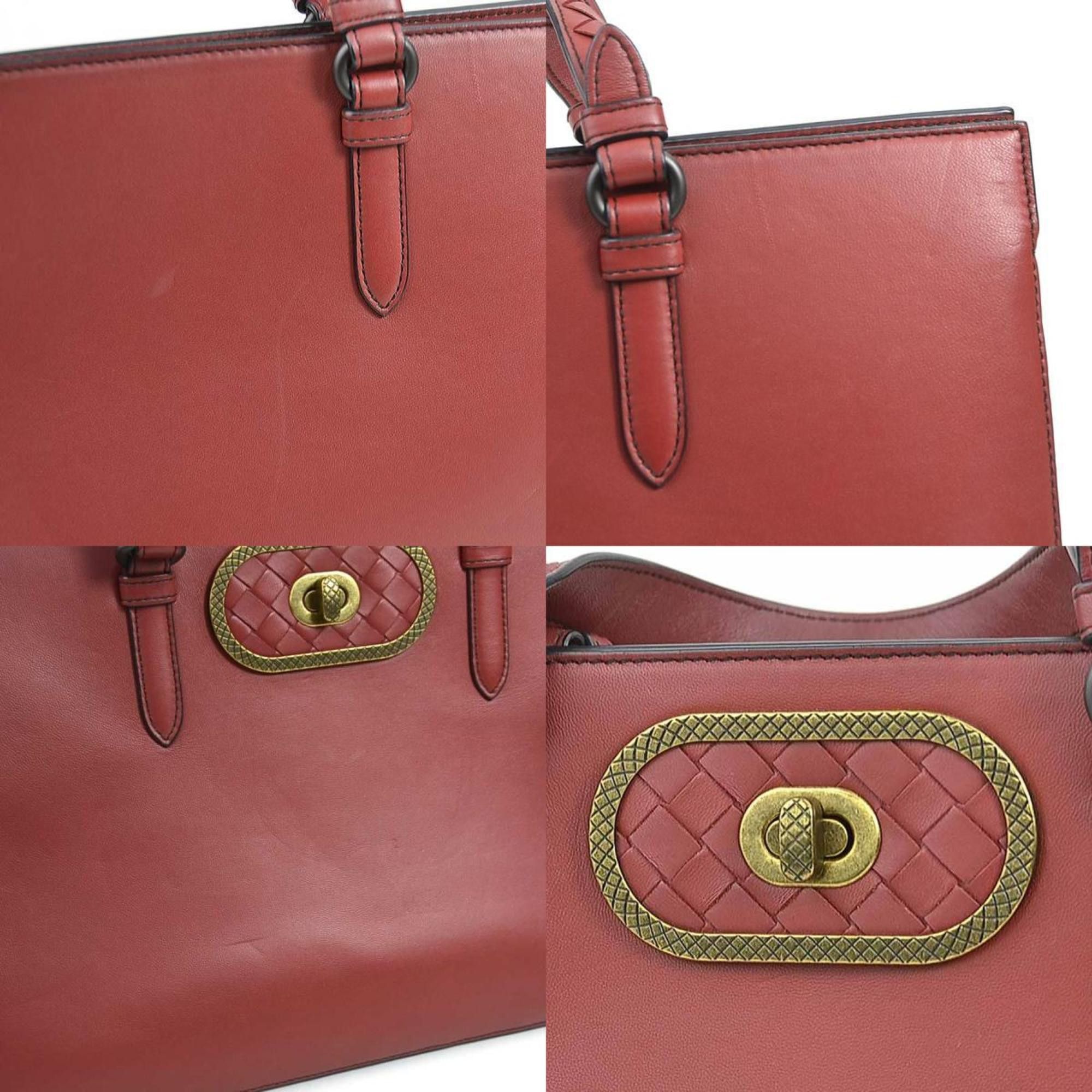 Bottega Veneta Bottega Veneta Handbag Shoulder Bag Intrecciato Leather Burgundy Women's e61035k Size ONE SIZE - 4 Thumbnail