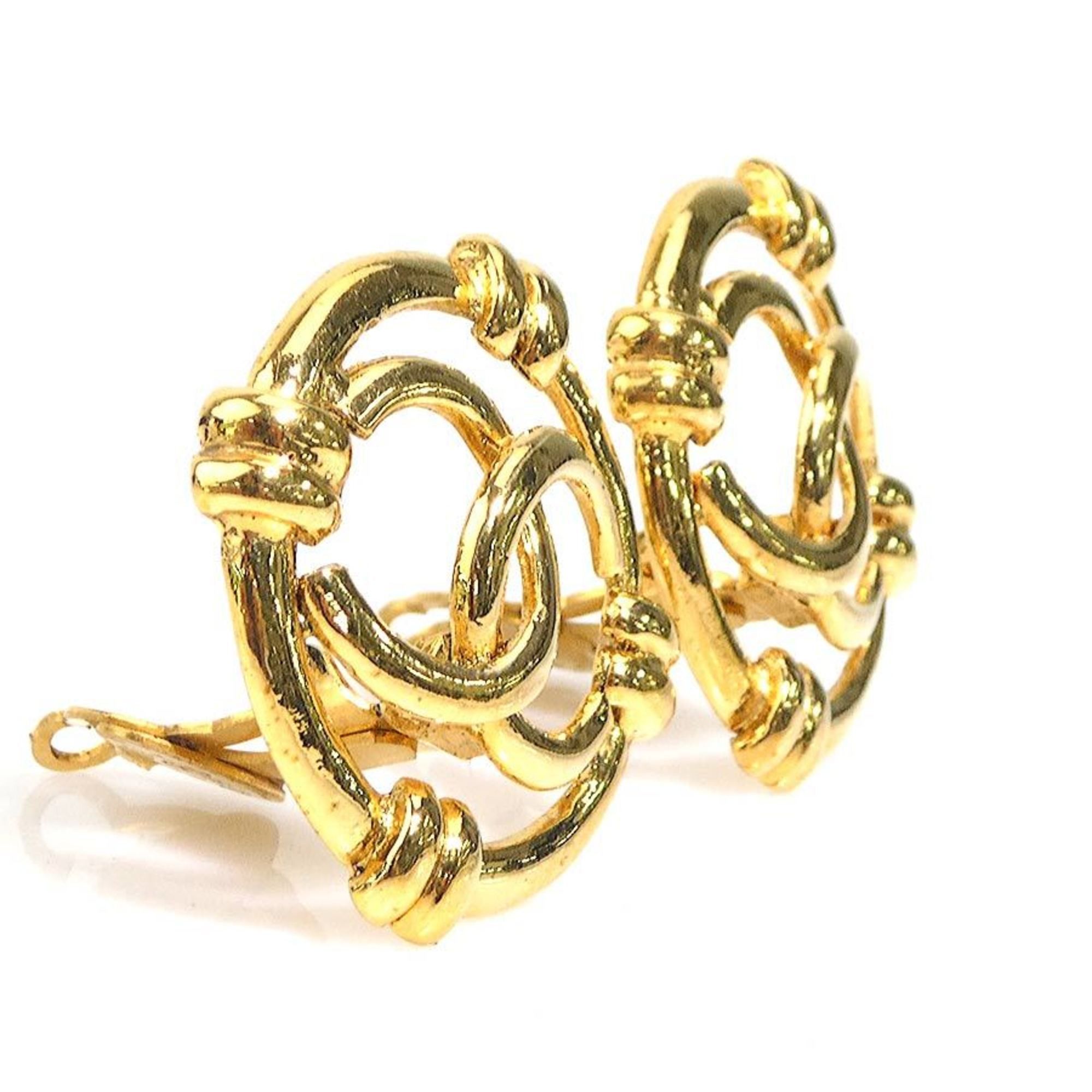 Chanel CHANEL Coco Mark Metal Gold Earrings for Women e61045i Size ONE SIZE - 2 Thumbnail