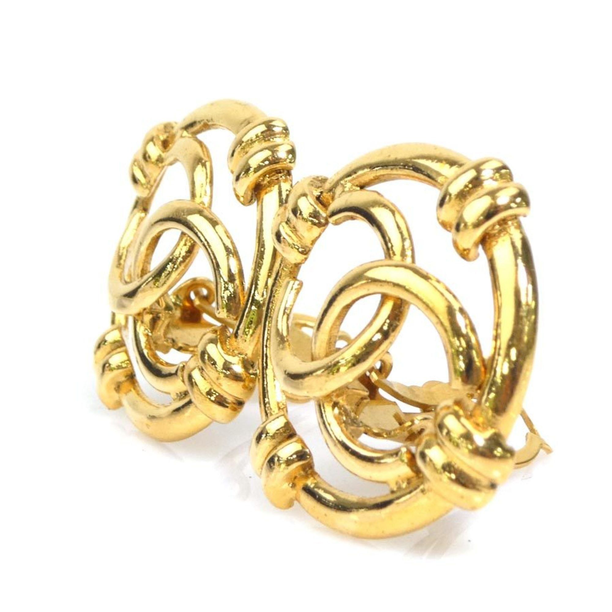 Chanel CHANEL Coco Mark Metal Gold Earrings for Women e61045i Size ONE SIZE - 3 Thumbnail