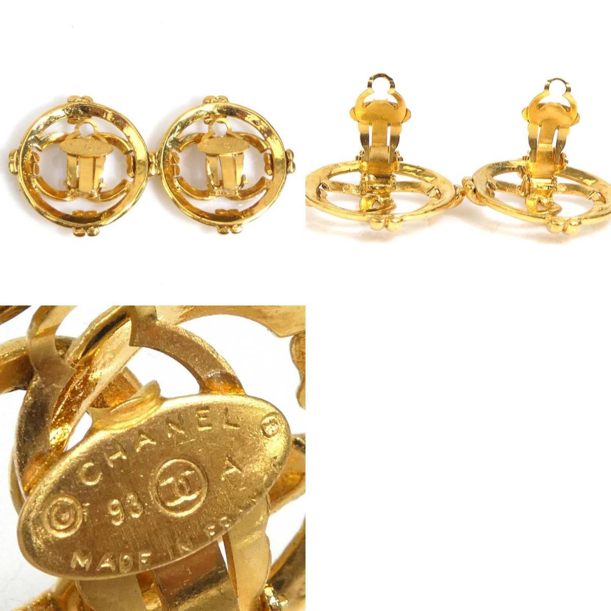 Chanel CHANEL Coco Mark Metal Gold Earrings for Women e61045i Size ONE SIZE - 5 Thumbnail