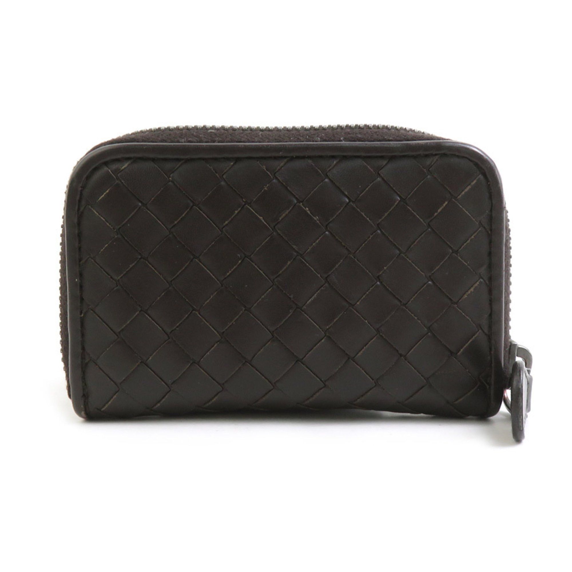Bottega Veneta Men's Intrecciato Leather Wallet/Coin Case, Dark Brown, e61040a