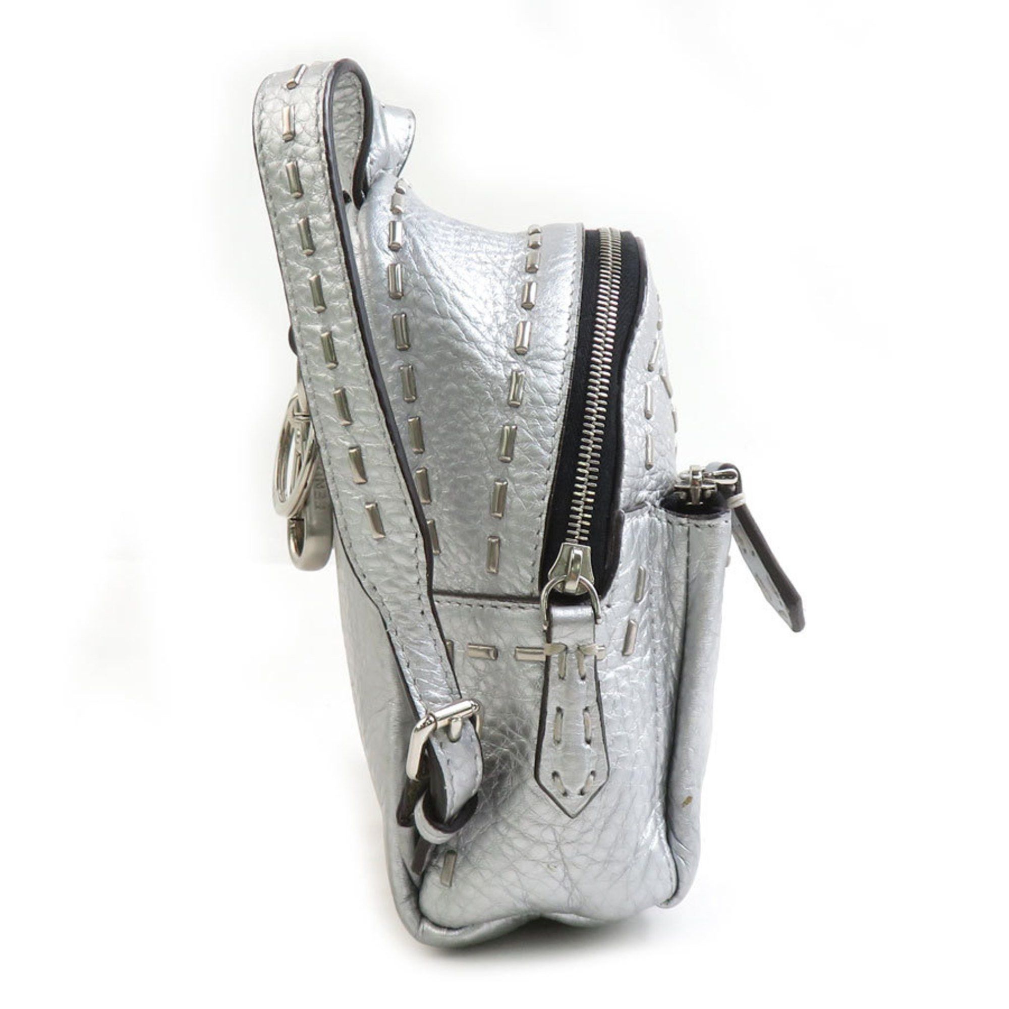 Fendi Fendi bag charm pouch in leather, metal and silver for men women, 7AR471.76A e61038a Size ONE SIZE - 2 Thumbnail