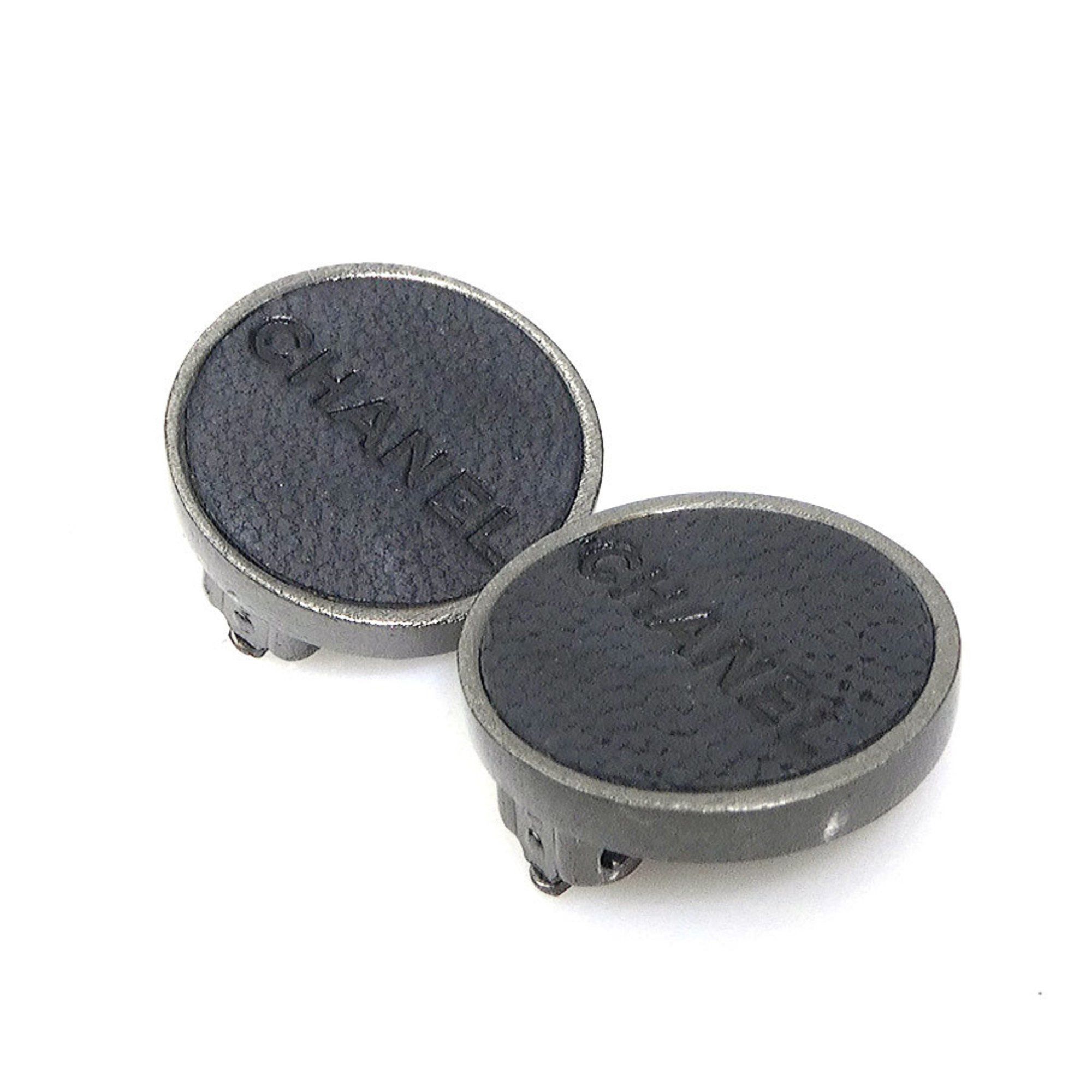 Chanel CHANEL Metal Earrings, Black and Silver, Women's, 56449k Size ONE SIZE - 4 Thumbnail