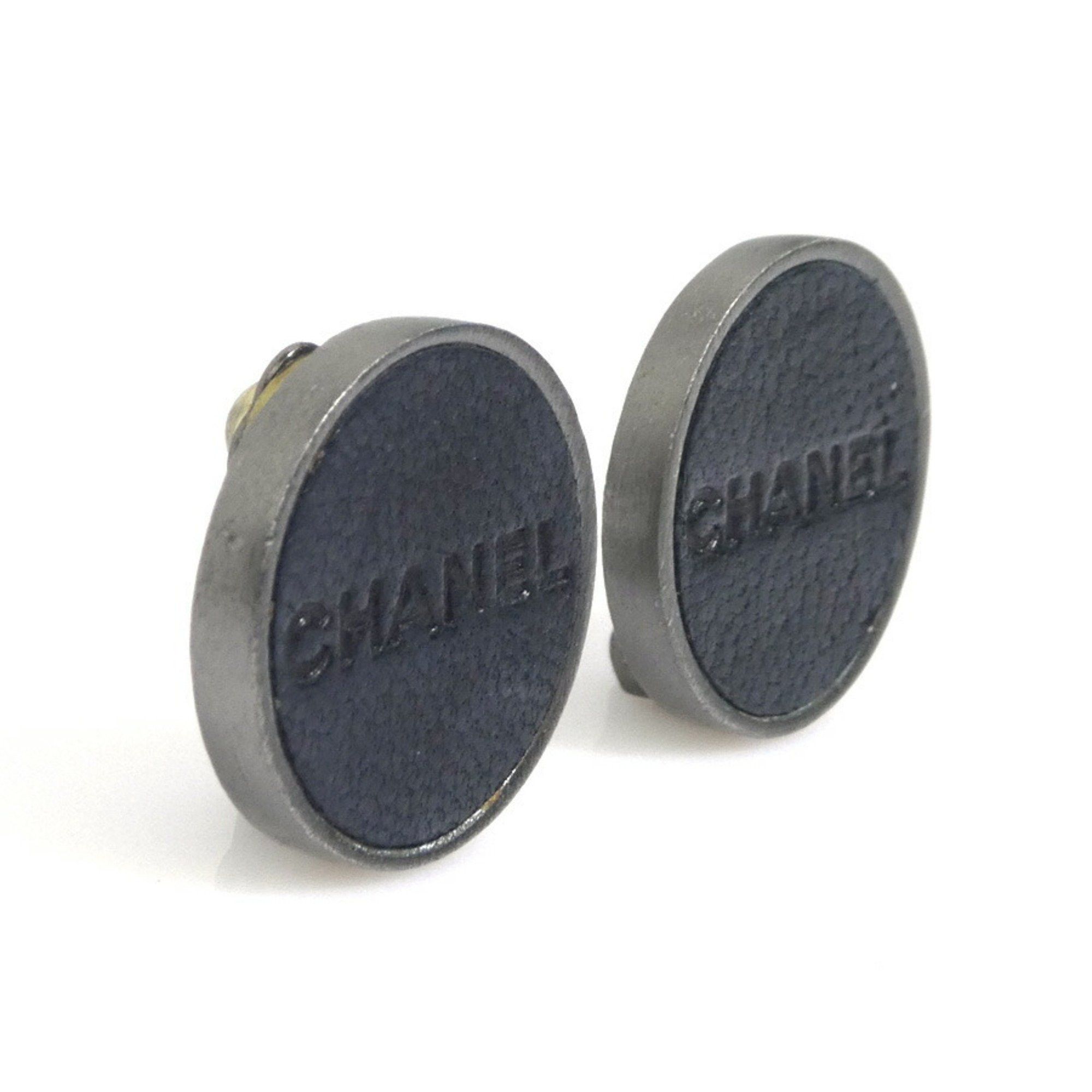 Chanel CHANEL Metal Earrings, Black and Silver, Women's, 56449k Size ONE SIZE - 2 Thumbnail