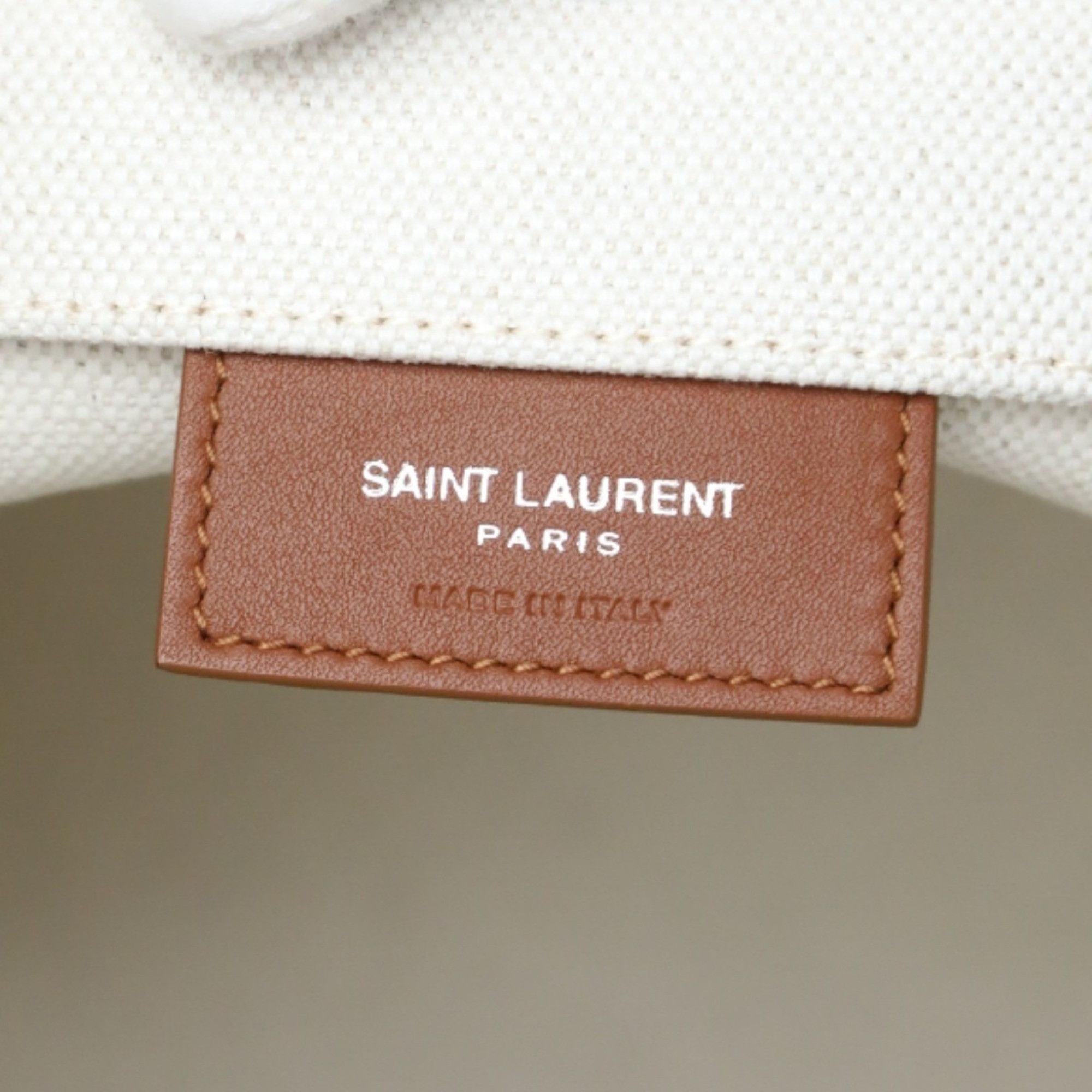 Yves Saint Laurent Yves Saint Laurent Rive Gauche Canvas Shoulder Bag VLR669299 Natural/Brown Size ONE SIZE - 17 Thumbnail