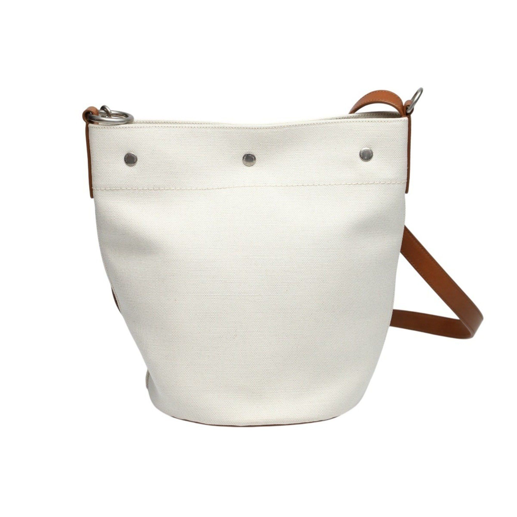 Yves Saint Laurent Yves Saint Laurent Rive Gauche Canvas Shoulder Bag VLR669299 Natural/Brown Size ONE SIZE - 3 Thumbnail