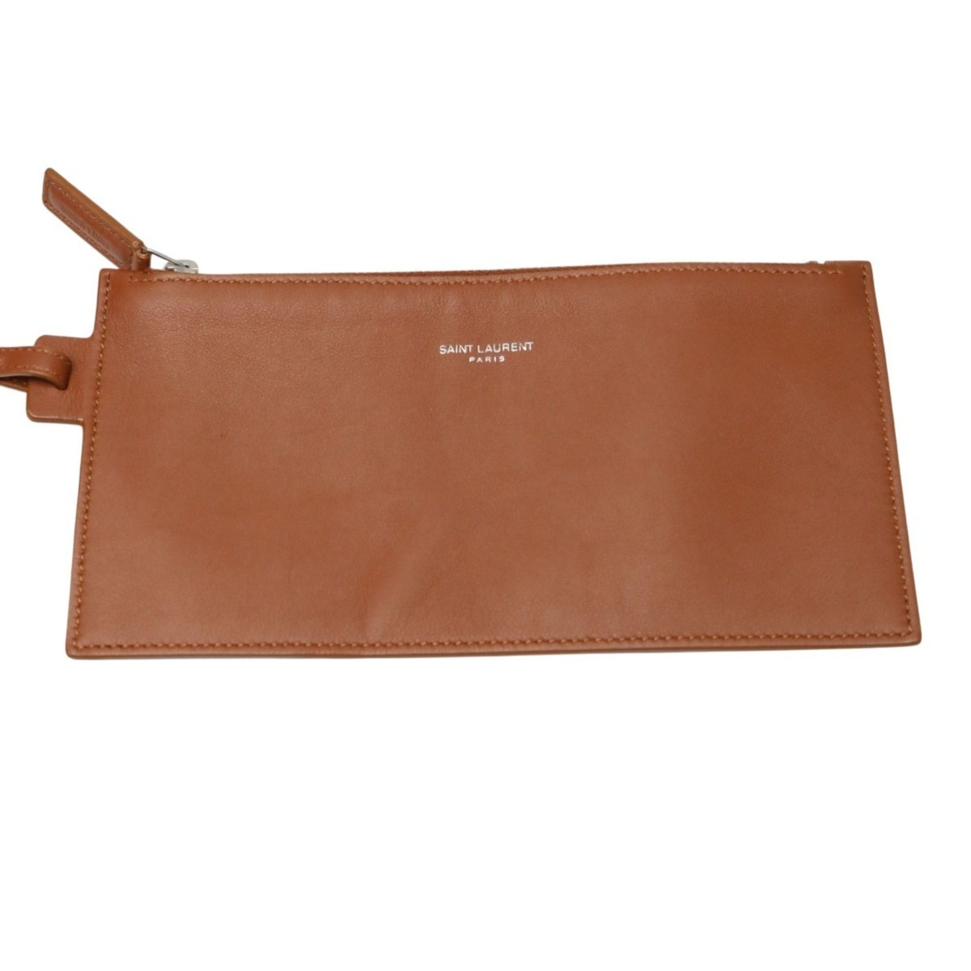 Yves Saint Laurent Yves Saint Laurent Rive Gauche Canvas Shoulder Bag VLR669299 Natural/Brown Size ONE SIZE - 14 Thumbnail
