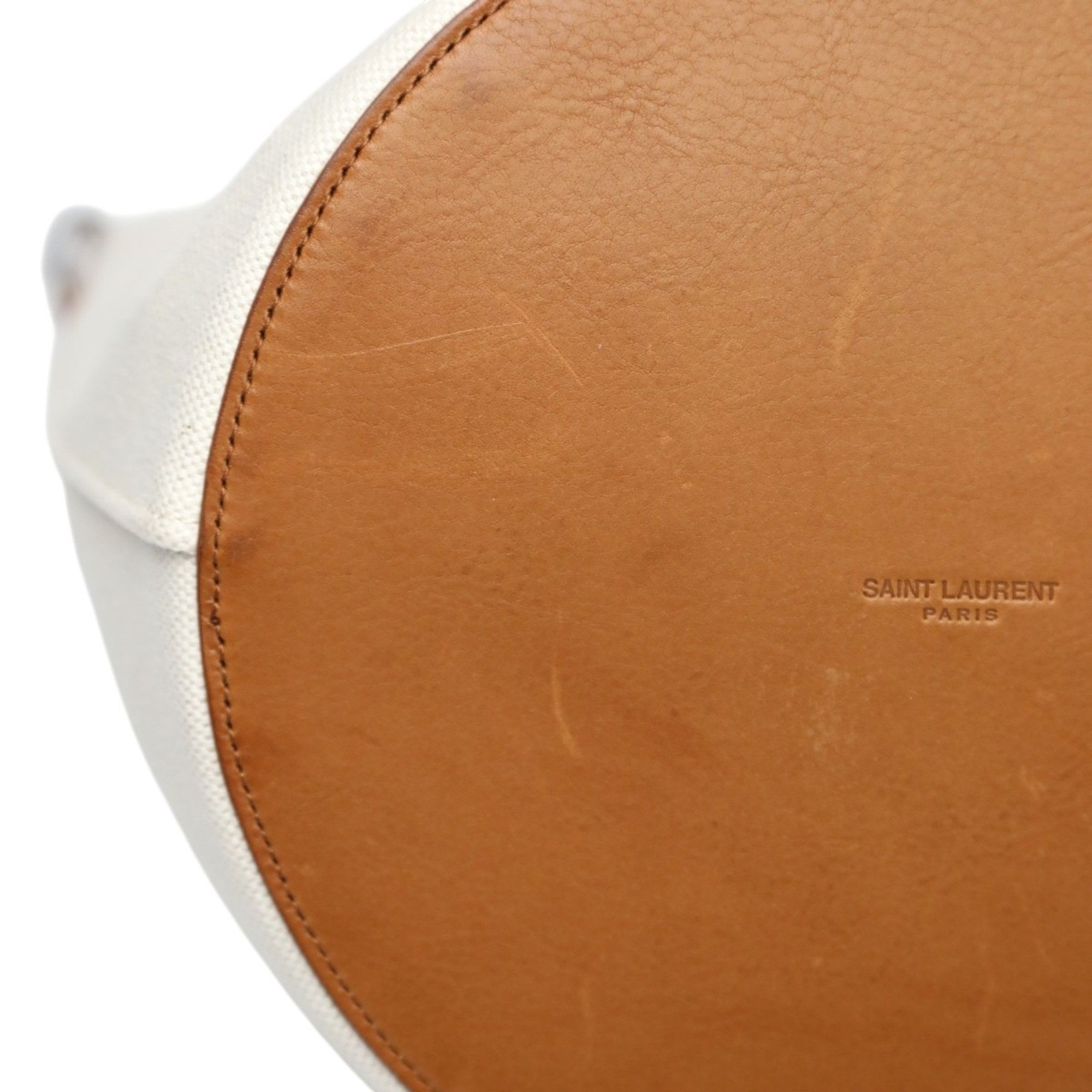 Yves Saint Laurent Yves Saint Laurent Rive Gauche Canvas Shoulder Bag VLR669299 Natural/Brown Size ONE SIZE - 8 Thumbnail