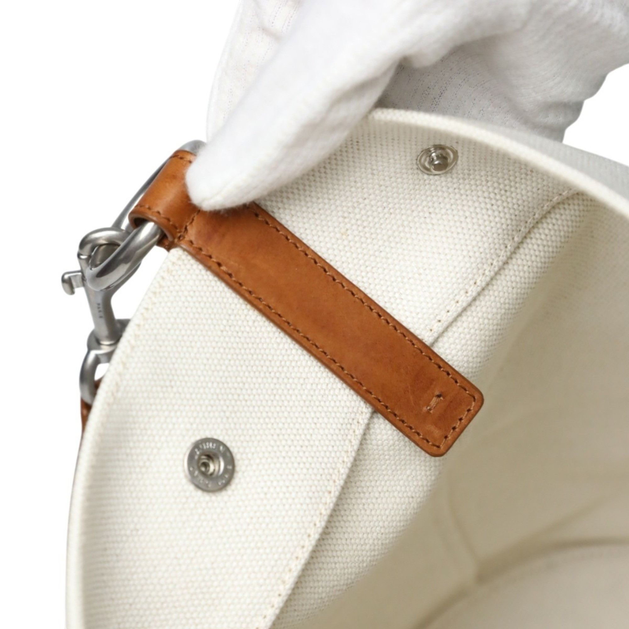 Yves Saint Laurent Yves Saint Laurent Rive Gauche Canvas Shoulder Bag VLR669299 Natural/Brown Size ONE SIZE - 13 Thumbnail