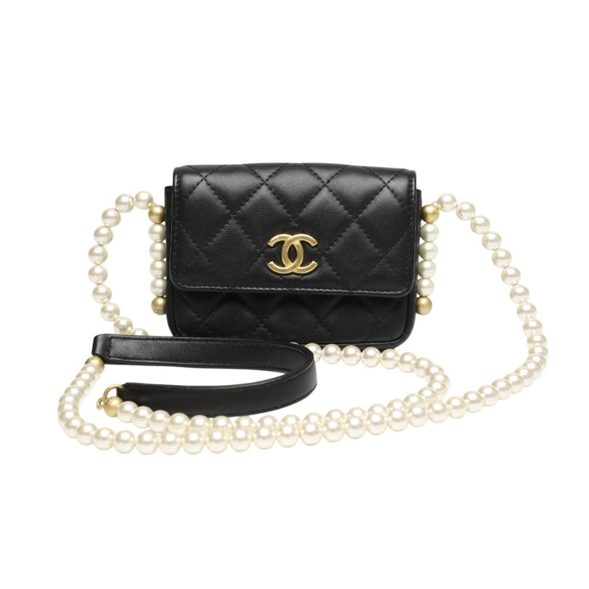 Chanel CHANEL Mini Matelasse Shoulder Bag in Black Lambskin Size ONE SIZE - 2 Thumbnail