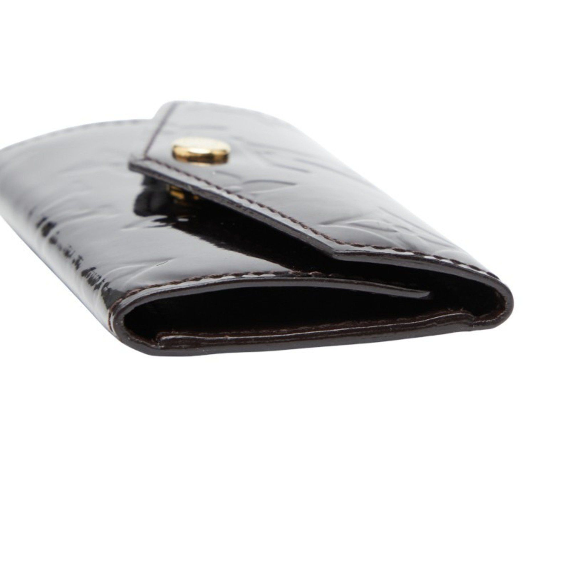 Louis Vuitton Louis Vuitton Monogram Vernis Multicle 4 Key Case M93517 Amaranth Brown Patent Leather Women's LOUIS VUITTON Size ONE SIZE - 4 Thumbnail