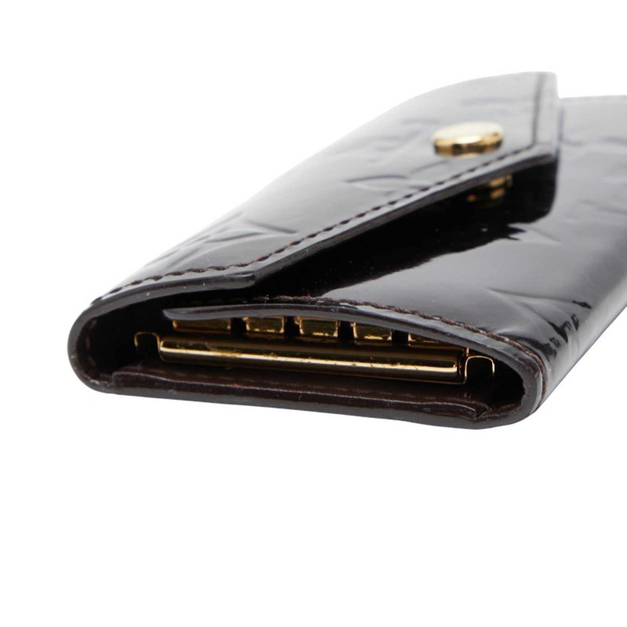 Louis Vuitton Louis Vuitton Monogram Vernis Multicle 4 Key Case M93517 Amaranth Brown Patent Leather Women's LOUIS VUITTON Size ONE SIZE - 5 Thumbnail