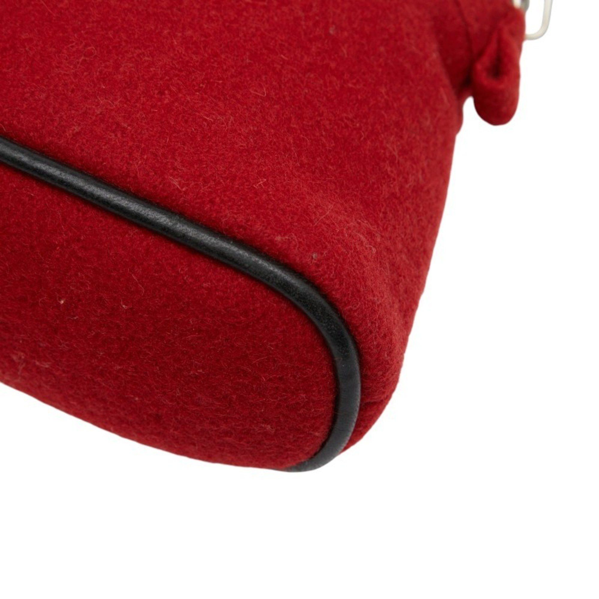 Hermes Hermes Bolide Pouch 20 Red Wool Women's HERMES Size ONE SIZE - 6 Thumbnail