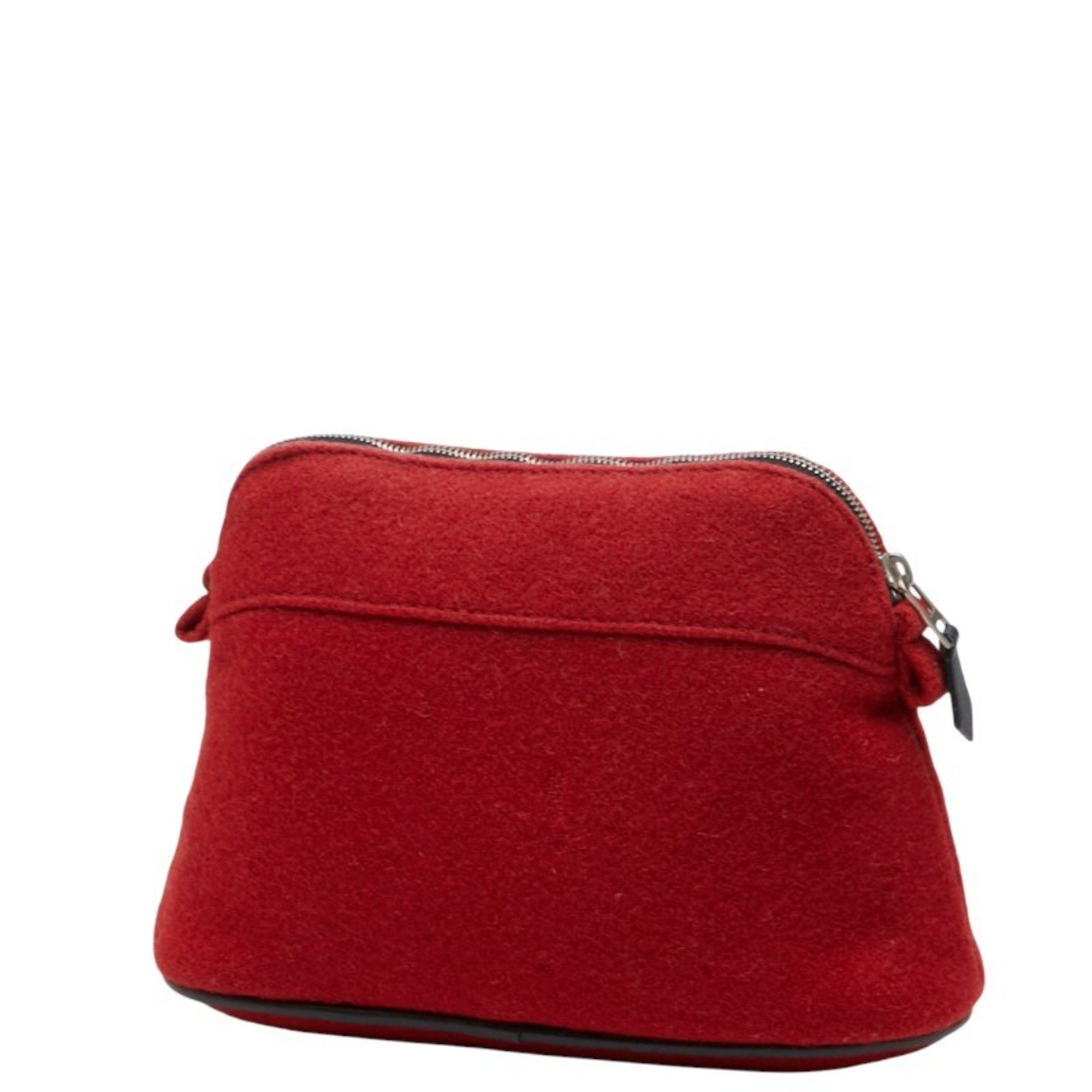 Hermes Hermes Bolide Pouch 20 Red Wool Women's HERMES Size ONE SIZE - 2 Thumbnail