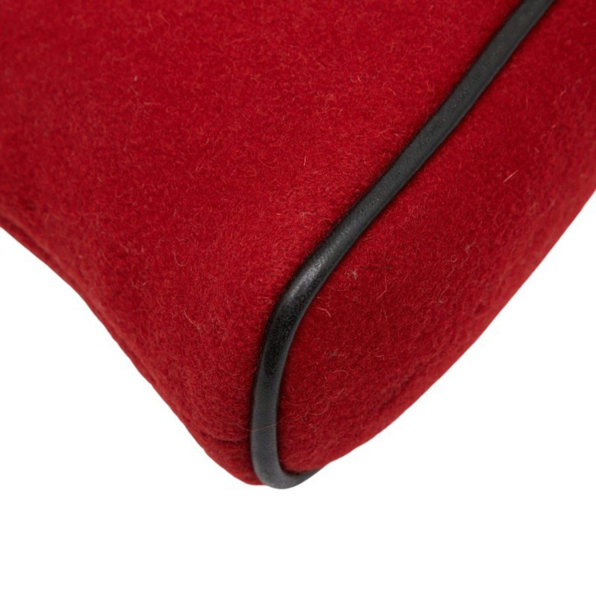 Hermes Hermes Bolide Pouch 20 Red Wool Women's HERMES Size ONE SIZE - 7 Thumbnail
