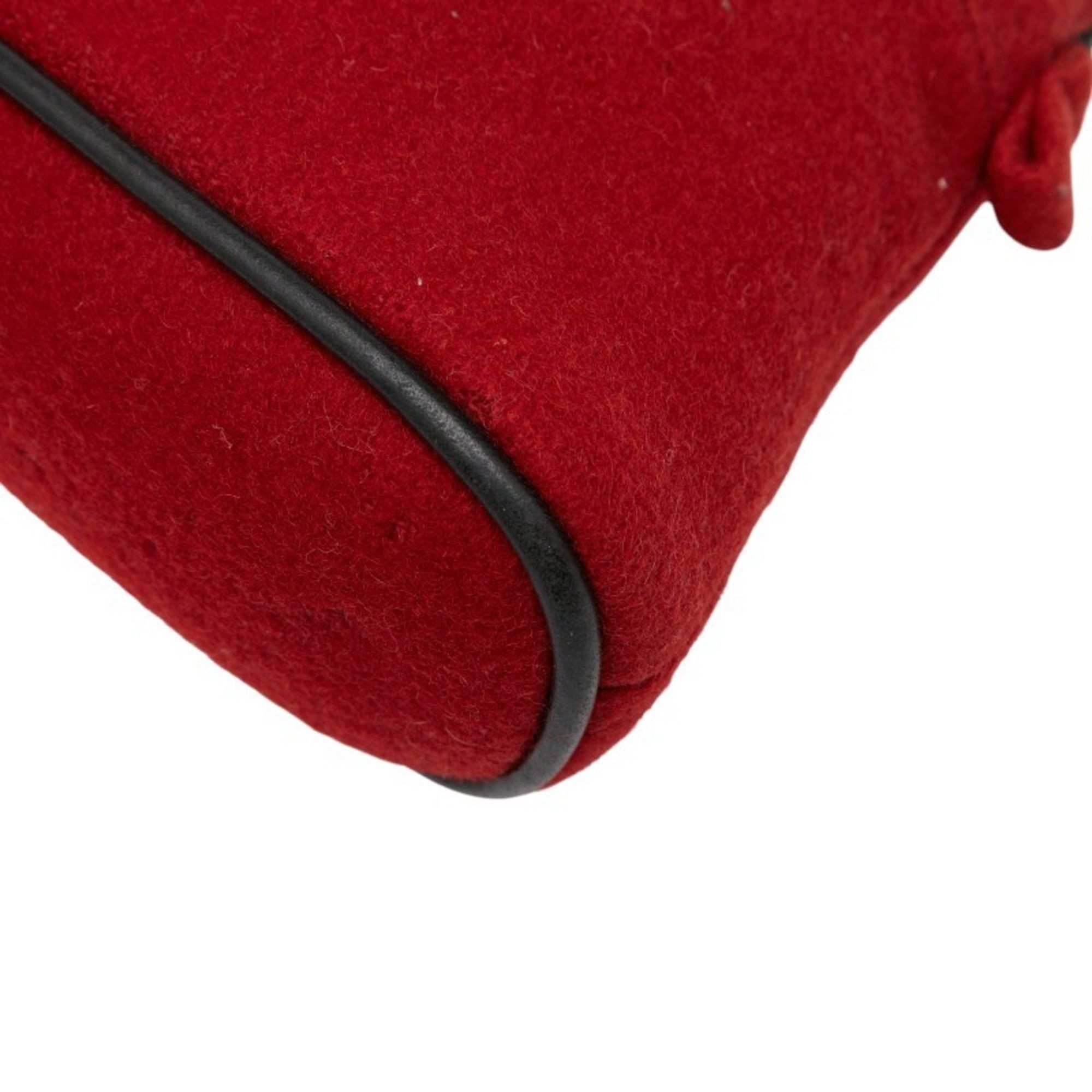 Hermes Hermes Bolide Pouch 20 Red Wool Women's HERMES Size ONE SIZE - 4 Thumbnail