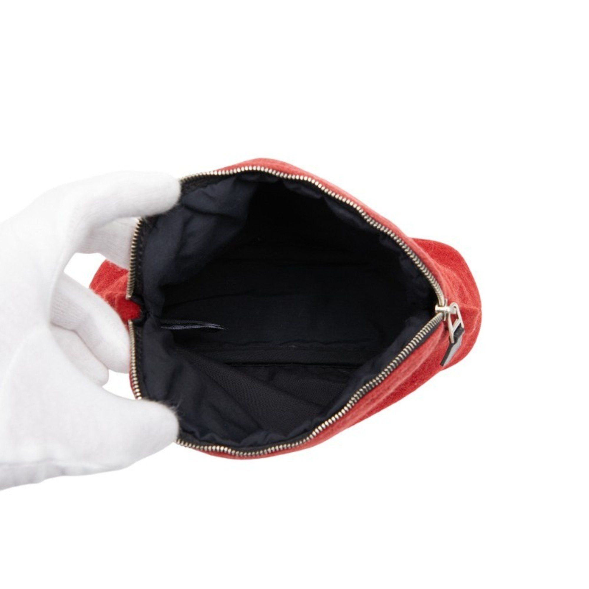 Hermes Hermes Bolide Pouch 20 Red Wool Women's HERMES Size ONE SIZE - 9 Thumbnail