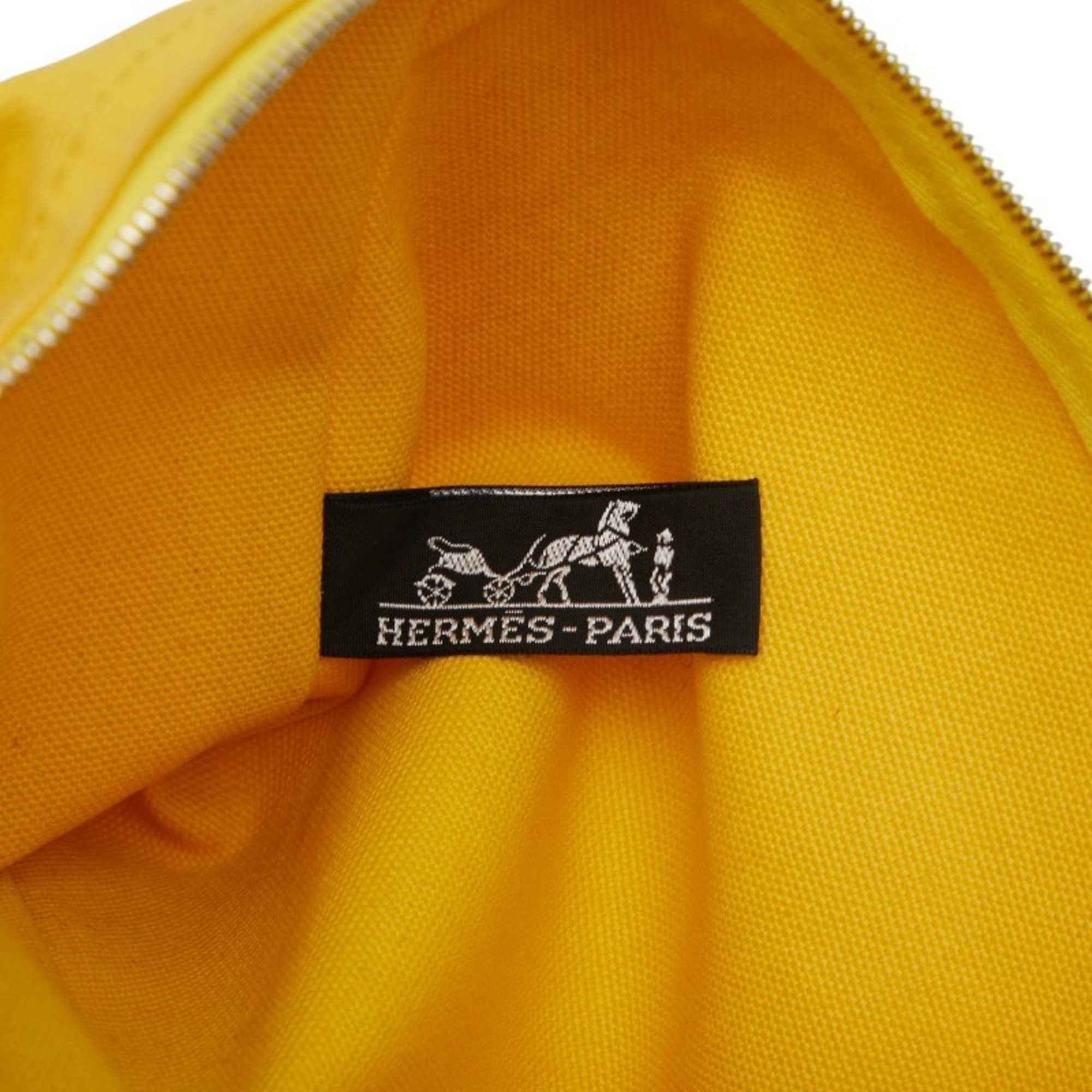 Hermes Hermes Yachting MM Clutch Bag/Second Bag/Pouch Yellow Canvas Women's HERMES Size ONE SIZE - 7 Thumbnail