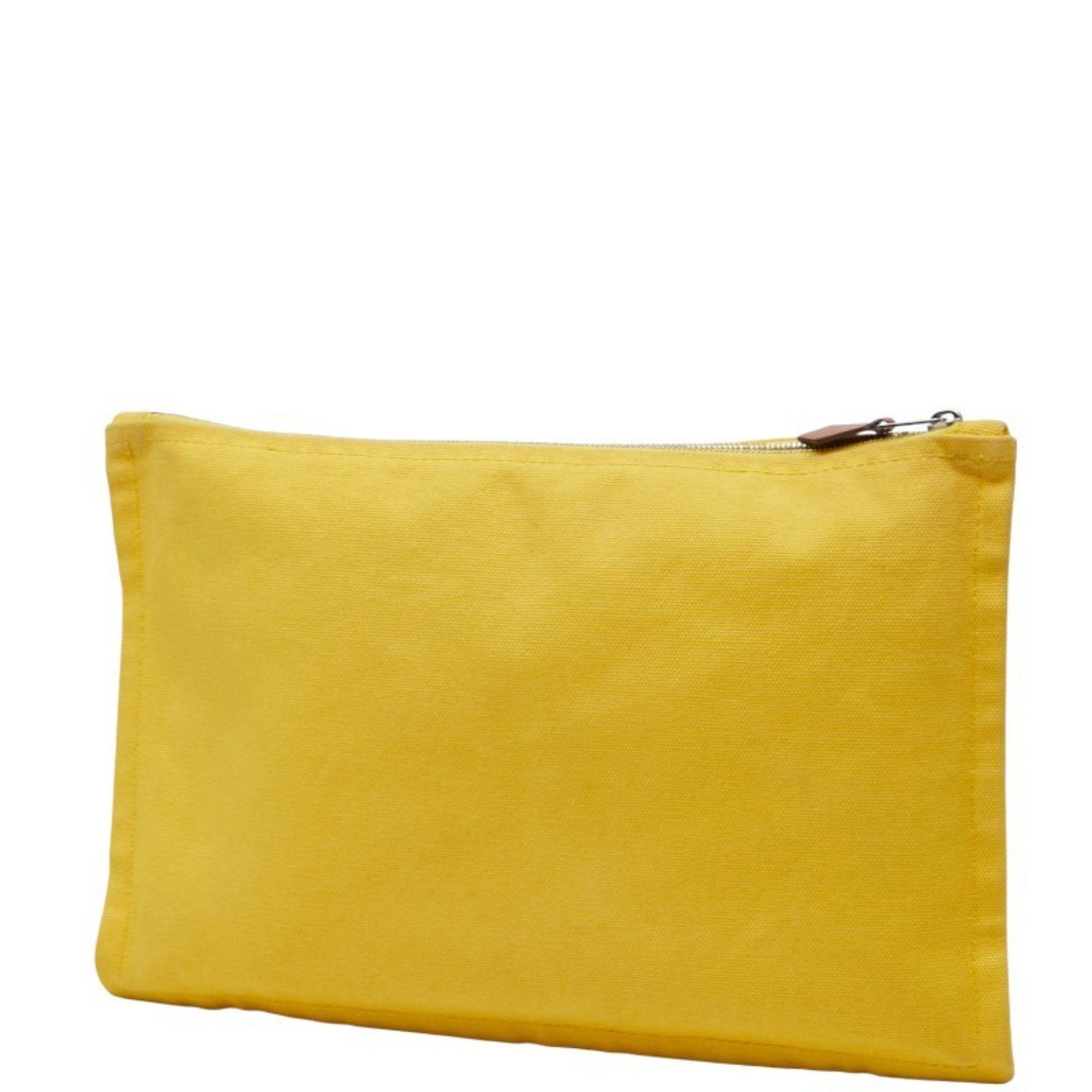 Hermes Hermes Yachting MM Clutch Bag/Second Bag/Pouch Yellow Canvas Women's HERMES Size ONE SIZE - 2 Thumbnail