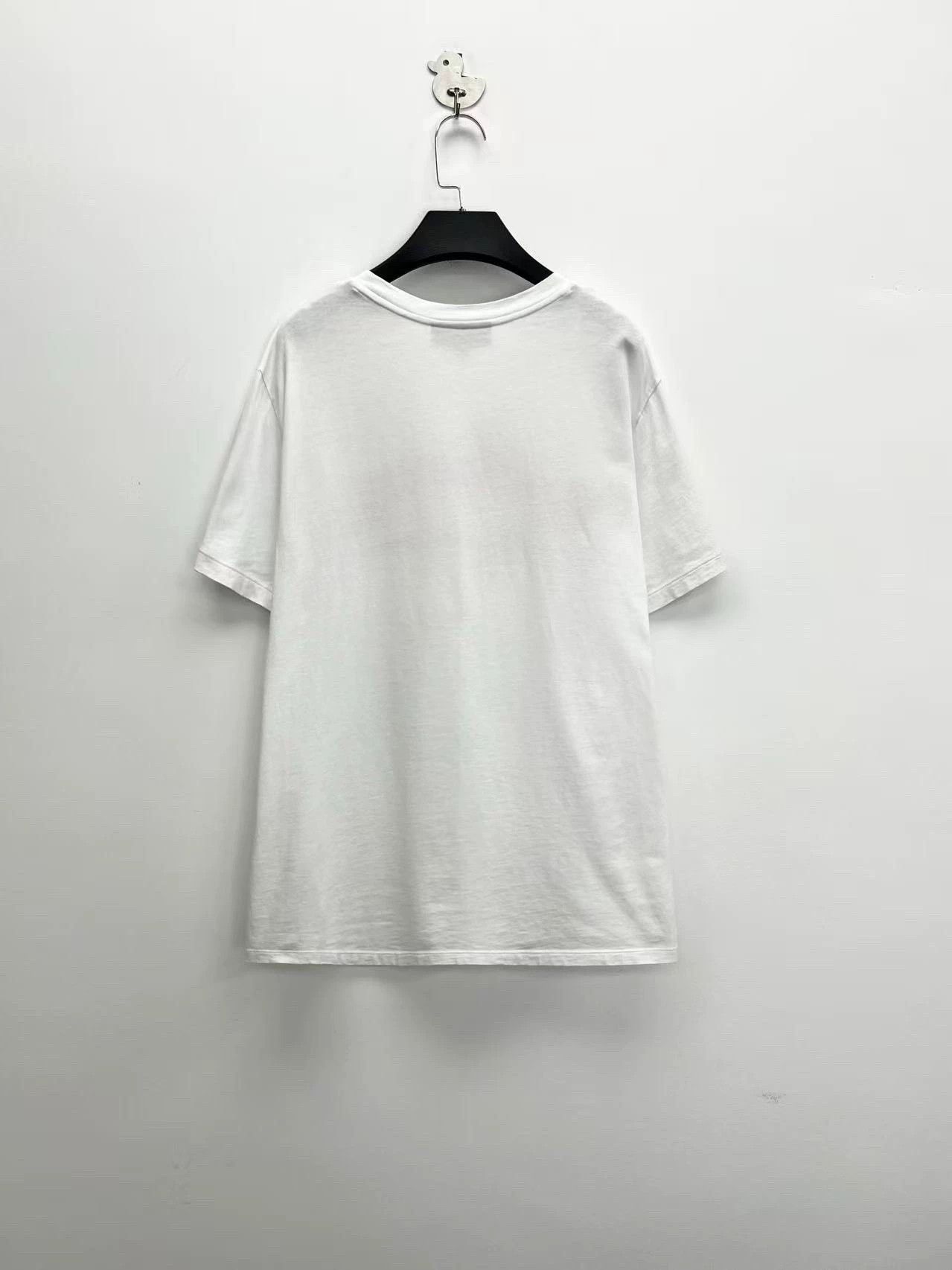 Burberry Burberry White Embroidered Logo Short Sleeve Tee - dmc Size US M / EU 48-50 / 2 - 2 Thumbnail