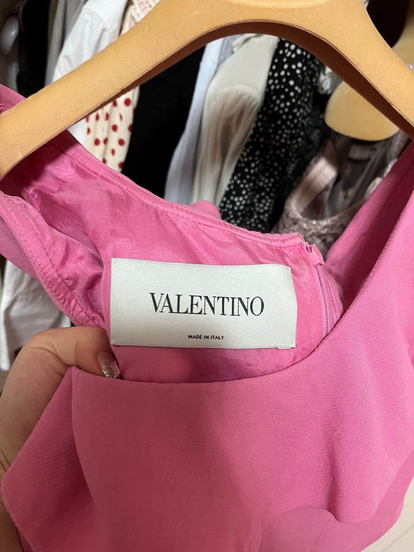 Valentino Pink Ruffled Collar Backless Wool Silk Dress - dmc Size US M / EU 48-50 / 2 - 2 Thumbnail