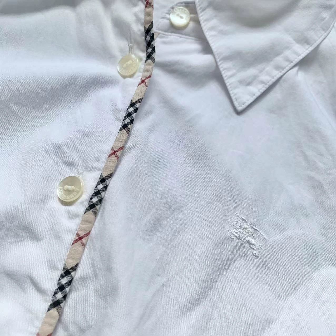 Burberry Burberry White Cotton Shirt - dmc Size US M / EU 48-50 / 2 - 4 Thumbnail