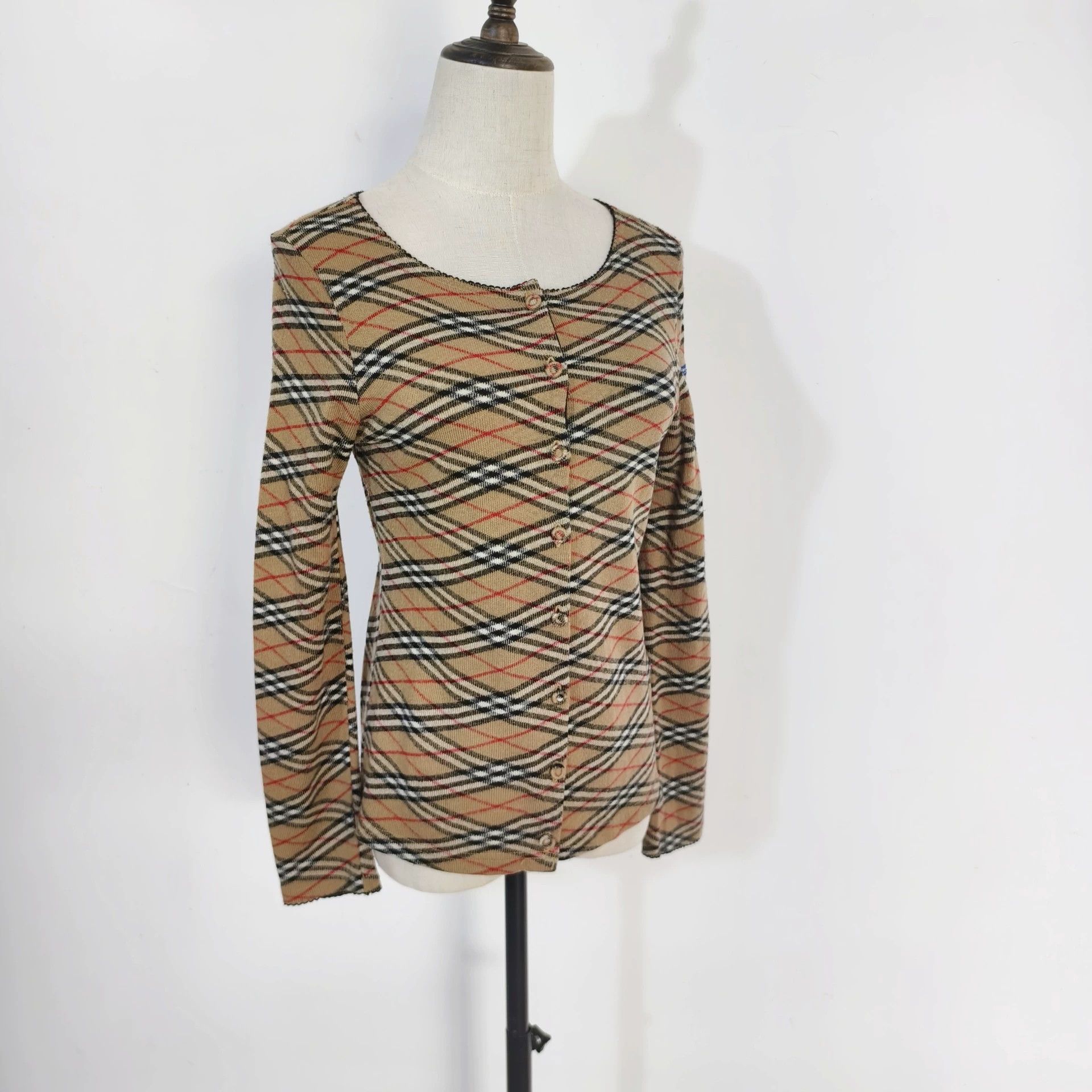 Burberry Vintage Burberry Plaid Cardigan - dmc Size US M / EU 48-50 / 2 - 4 Thumbnail