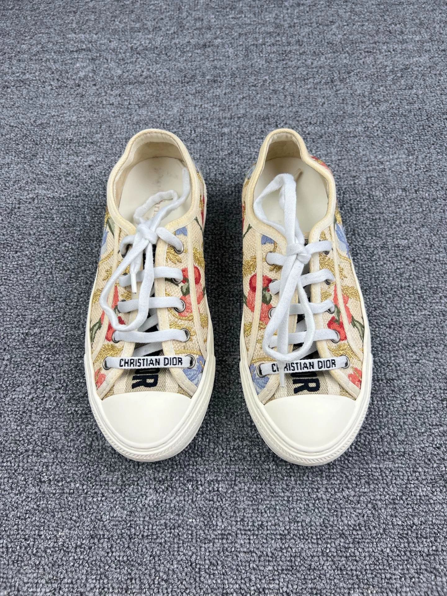 Dior Dior Floral Print Lowtop Sneakers - dmc Size US 5.5 / EU 38 - 3 Thumbnail