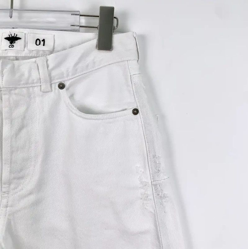 Dior Dior White Cotton Women's Jeans 0089 Size 26" / US 2 / IT 38 - 3 Thumbnail