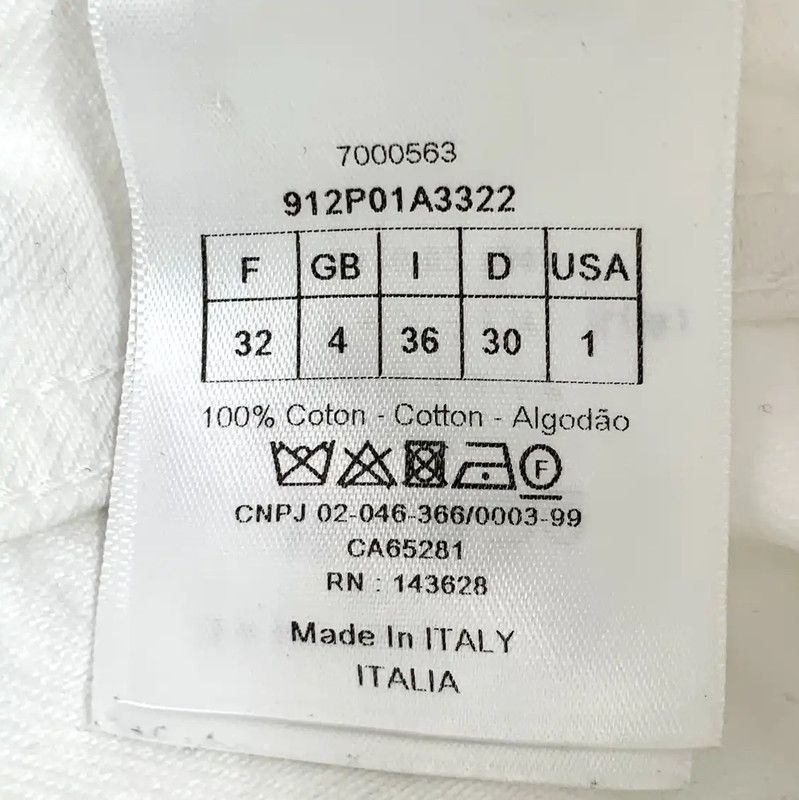Dior Dior White Cotton Women's Jeans 0089 Size 26" / US 2 / IT 38 - 6 Thumbnail