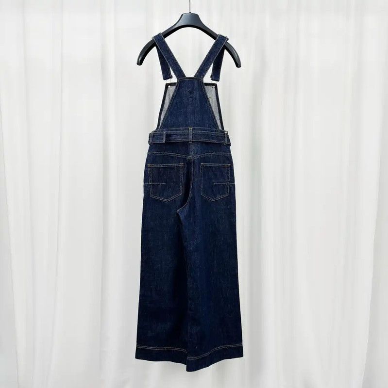 Dior Dior Blue Denim Overalls with Logo Embroidery 0089 Size 23" - 2 Thumbnail
