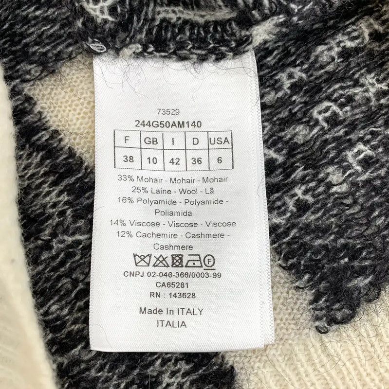 Dior Dior Black Mohair Women's Cardigan 0089 Size S / US 4 / IT 40 - 6 Thumbnail