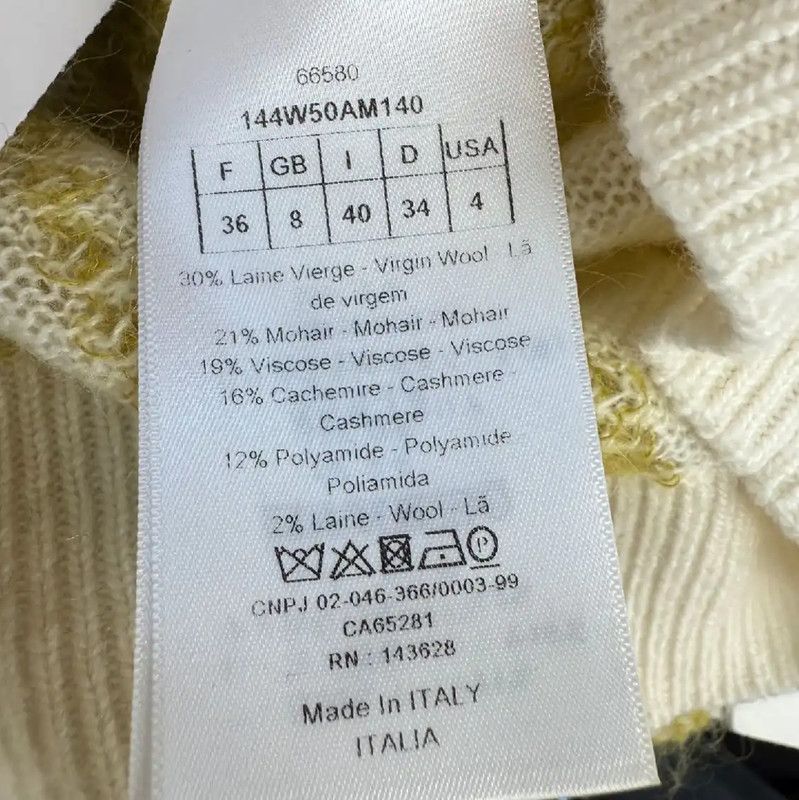 Dior Dior Color Block Wool Cardigan for Women 0089 Size M / US 6-8 / IT 42-44 - 4 Thumbnail